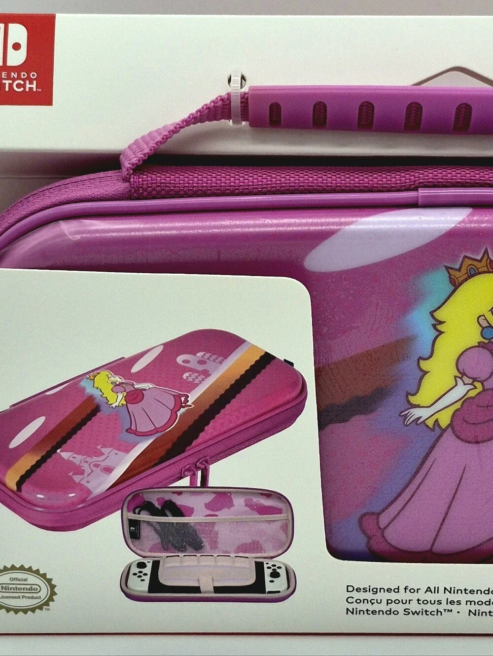 🩷 NEW HORI Princess Peach Premium Vault Case Nintendo Switch OLED Lite 🩷